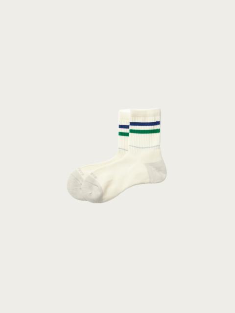 ROTOTO® Allrounder "2 Stripe Merino Crew" - Blue/Green