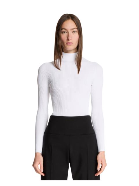 Alaïa White Ribbed Bodysuit