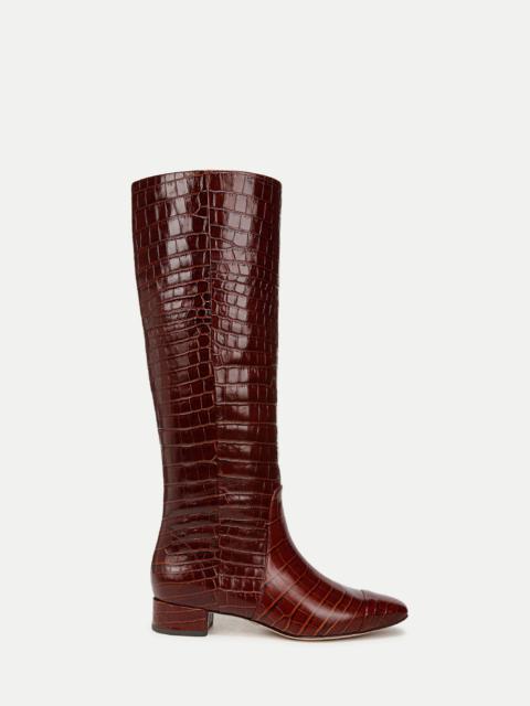 VERONICA BEARD CECILE CROC-EMBOSSED TALL BOOT