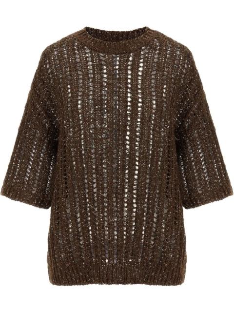 Brunello Cucinelli Women 3/4 Sleeves Round Neck Sweater