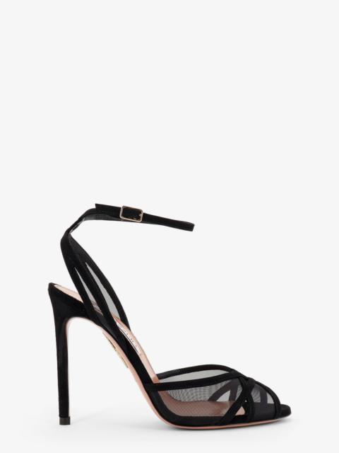 AQUAZZURA Aquazzura Shear Mesh And Suede Sandals