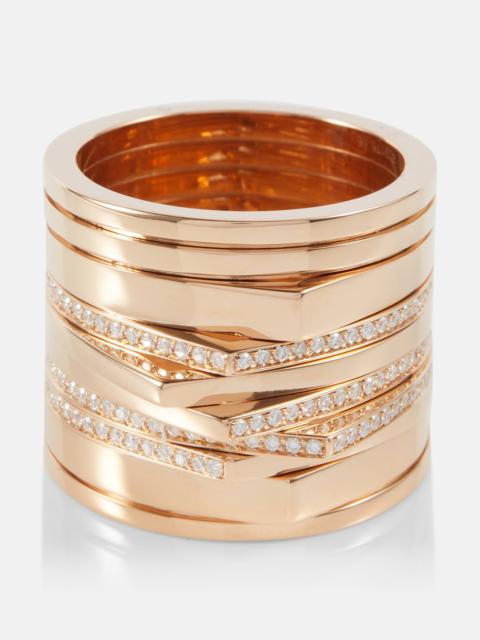 REPOSSI Antifer 18kt rose gold ring with diamonds