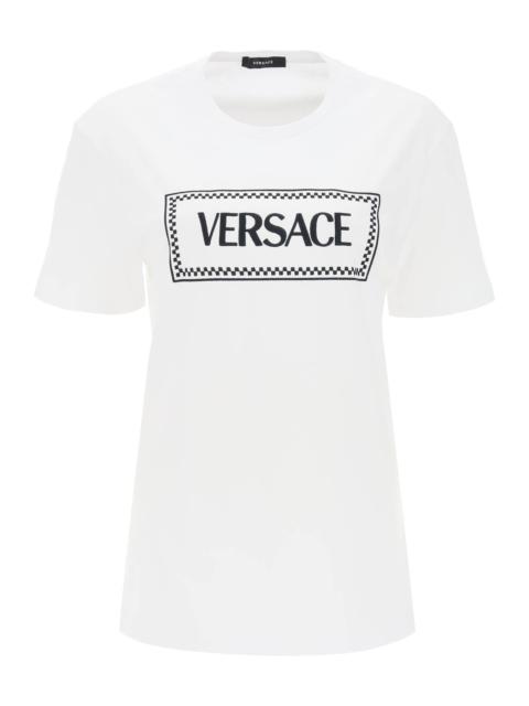 Versace T Shirt With Logo Embroidery