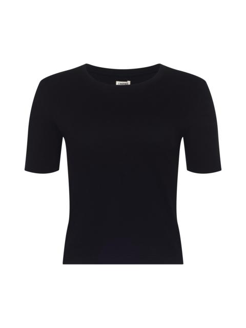 L'AGENCE Stormy Cropped Cotton Tee