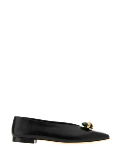JIMMY CHOO Jimmy Choo Women Black Nappa Leather Margot Ballerinas