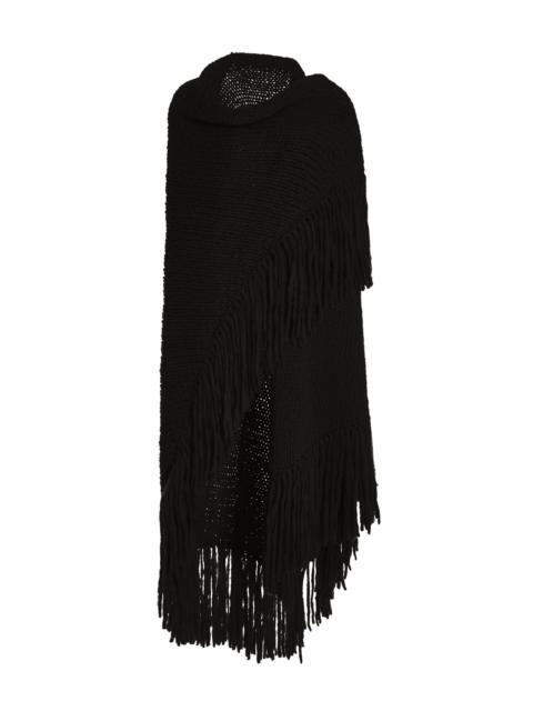 GABRIELA HEARST Lauren Knit Wrap in Black Welfat Cashmere