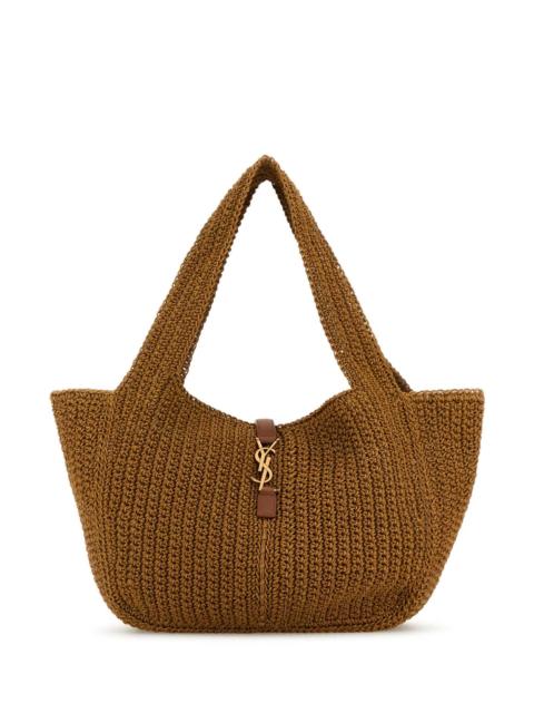 SAINT LAURENT Saint Laurent Women Caramel Crochet Le 5 Ã  7 Bea Shopping Bag