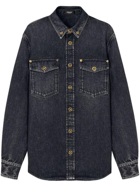Versace Men Denim Cotton Shirt