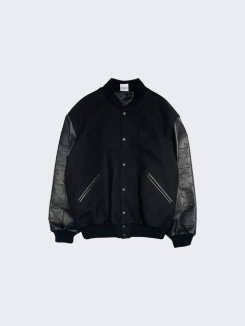 VETEMENTS Biker Cross Embroidered Varsity Jacket Black