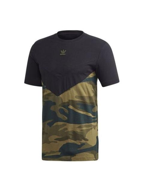adidas adidas originals Camo Block Tee 'Black' FM3356