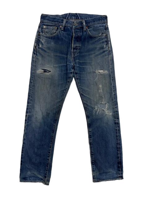 Levi's Designer Levis 501 Distressed Denim Vintage Style