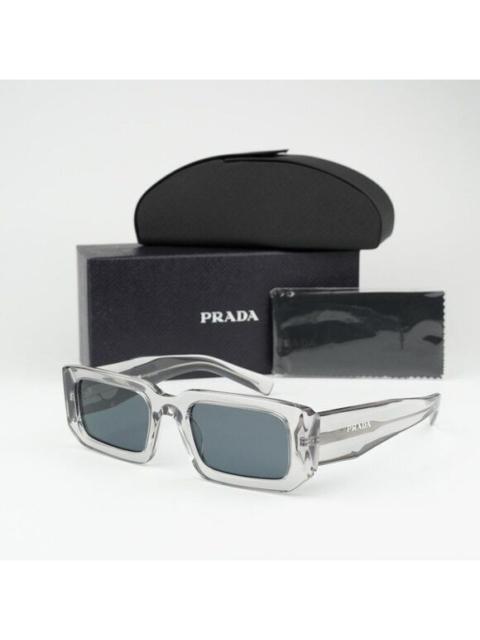 Prada NEW Prada PR06YS 12R09T Transparent Grey Dark Grey Rectangle Unisex Sunglasses