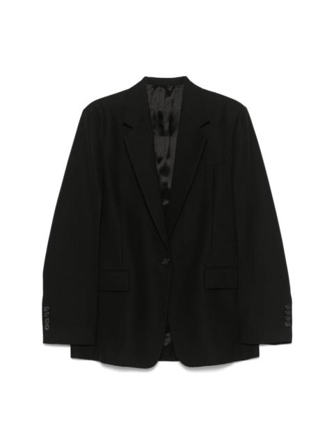 Wool blend single-breasted blazer jacket