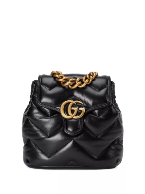GUCCI GUCCI GG Marmont Black Quilted Leather Backpack New