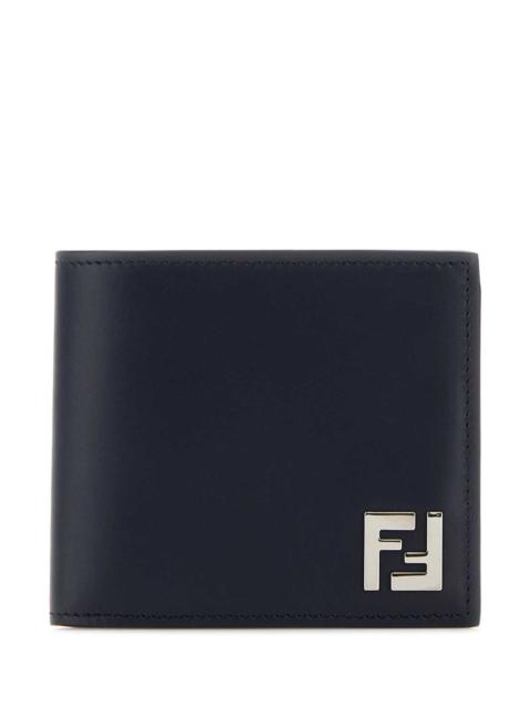 FENDI Fendi Men Midnight Blue Leather Wallet