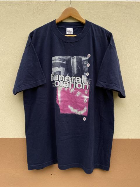 Other Designers Vintage - Vintage 90s Funeral Oration hardcore punk band Tour Tees