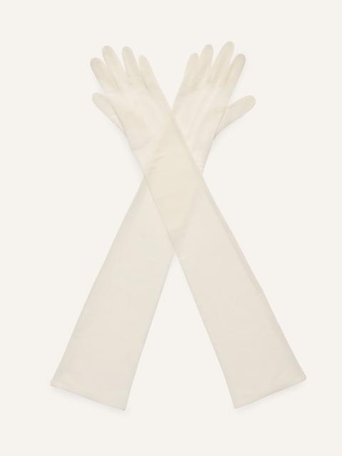 MAGDA BUTRYM Mesh gloves in white