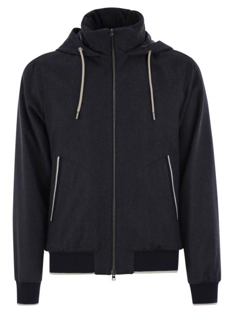 Herno Herno Men Cashmere And Silk Resort Bomber Jacket