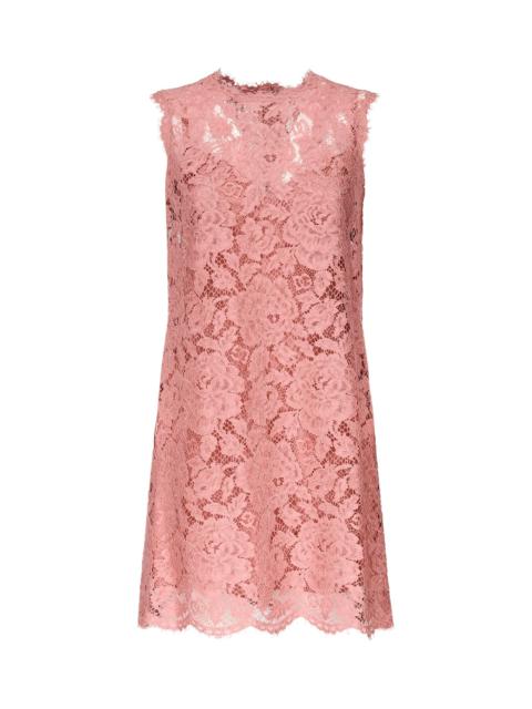 Dolce & Gabbana 'a Line' Floral Lace Dress