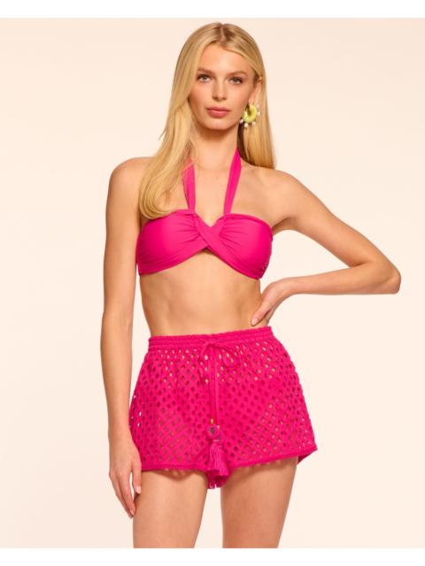 RAMY BROOK Melissa Cutout Eyelet Coverup Short