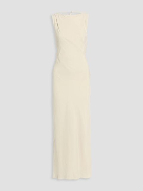 ST. AGNI Cutout TENCEL™ and linen-blend maxi dress