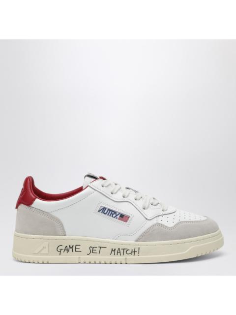 AUTRY Autry Medalist Low Sneakers In White/Red Leather And Suede Men