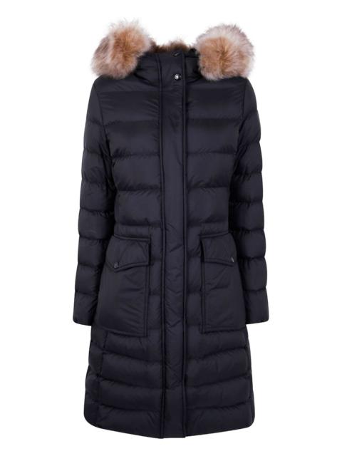 Moncler fur-trimmed quilted coat