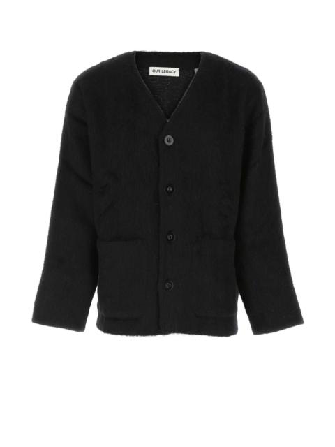 Our Legacy Our Legacy Men Black Wool Blend Cardigan