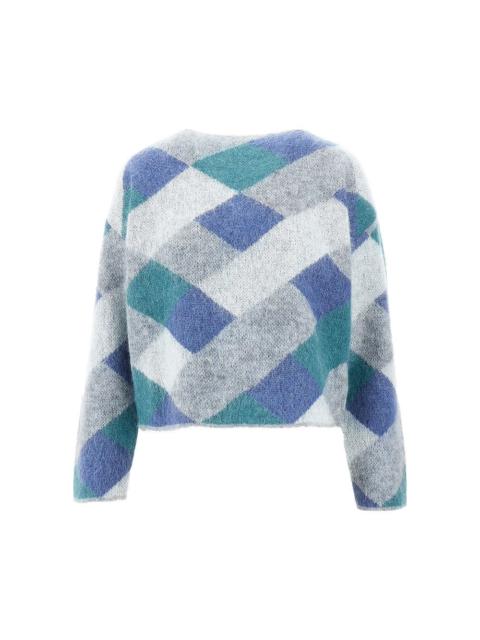 EMPORIO ARMANI JACQUARD MOHAIR BLEND SWEATER