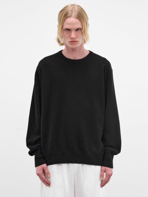 ssstein Black Wool Knit Crewneck Sweater
