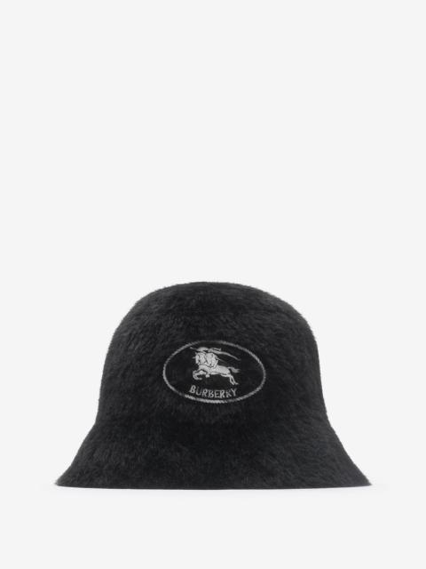 Burberry Knight Stamp Faux Fur Bucket Hat