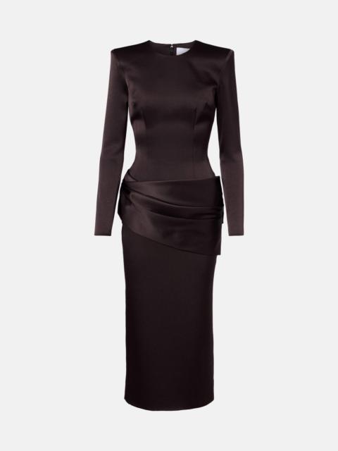 ALEX PERRY Draped satin crêpe cocktail dress