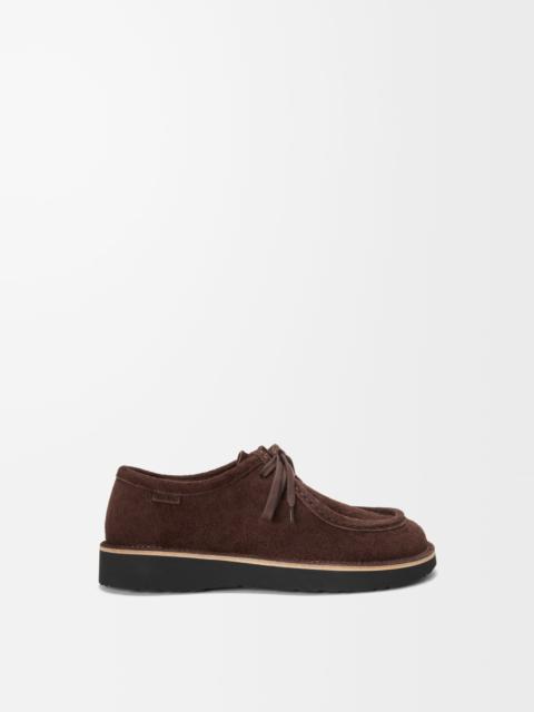 Loewe Faro lace-up in suede calfskin