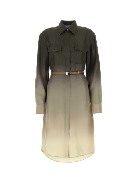 Prada Prada Women Multicolor Twill Shirt Dress