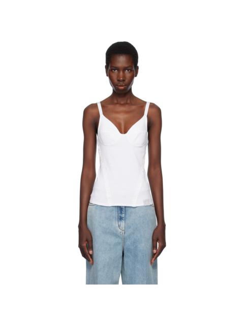 Stella McCartney White Corset-Inspired Sleeveless Top