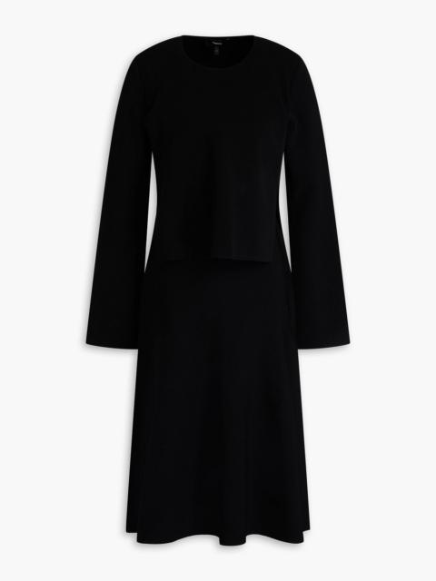 Theory Layered stretch-knit dress