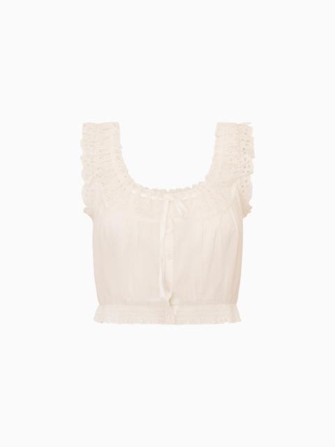 LoveShackFancy Lupo Heart Eyelet Crop Top