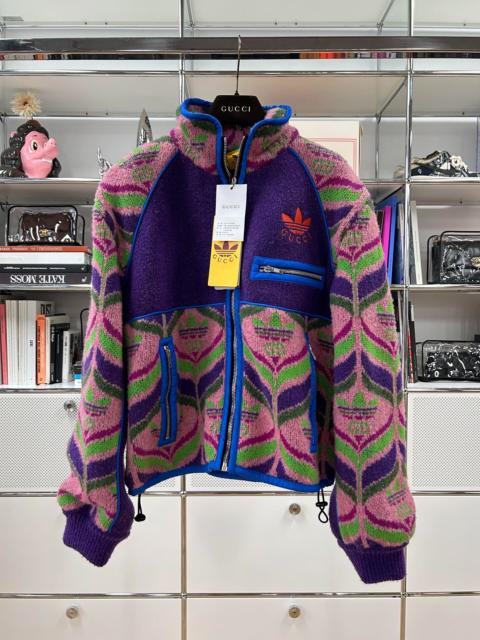adidas Gucci x adidas collaboration retro sporty chunky zip-up jacket