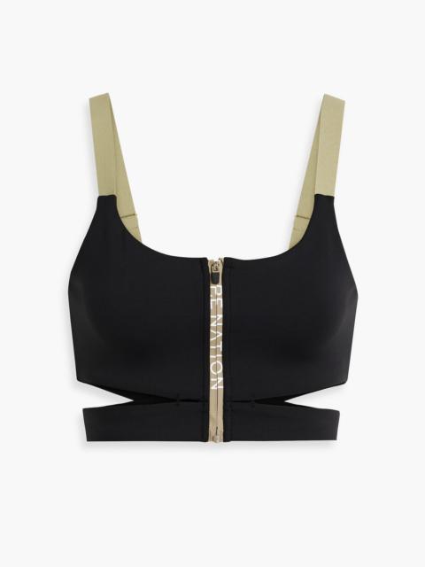 Other Designers Cutout stretch sports bra