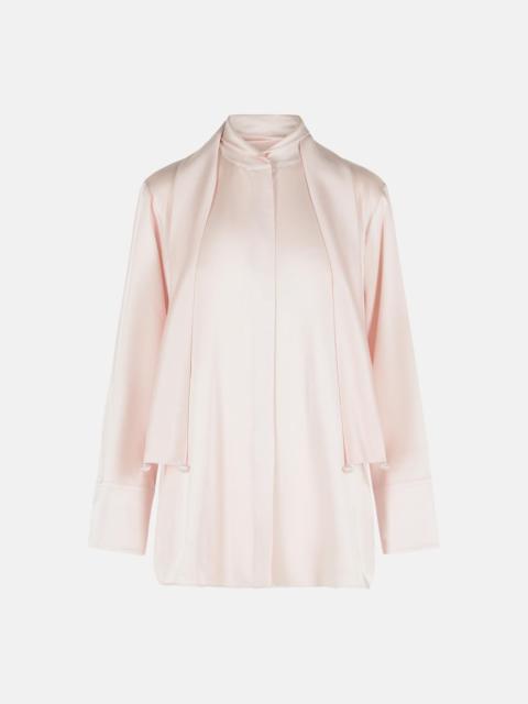 Jil Sander 'FIOCCO' PINK ACETATE AND VISCOSE SHIRT
