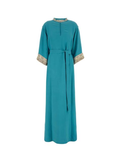 Valentino Valentino Garavani Women Turquoise Crepe Long Dress