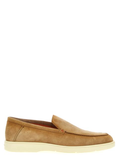 Santoni Men Suede Loafers