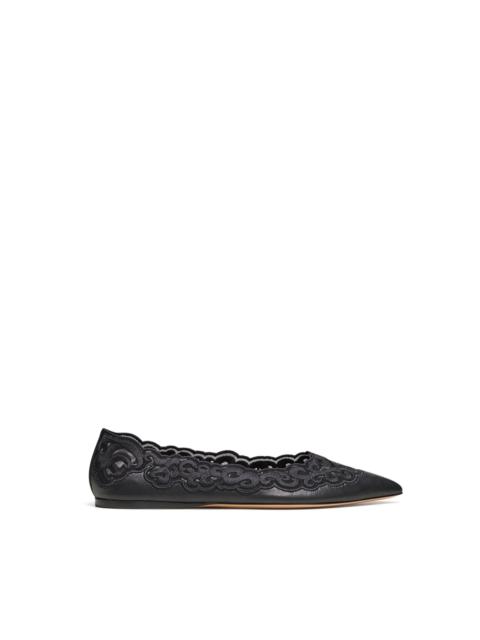 GABRIELA HEARST Ziva Flat Shoe in Black Nappa Leather