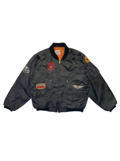 Other Designers Vintage Loosutop Embroidered Sun Faded Bomber Jacket