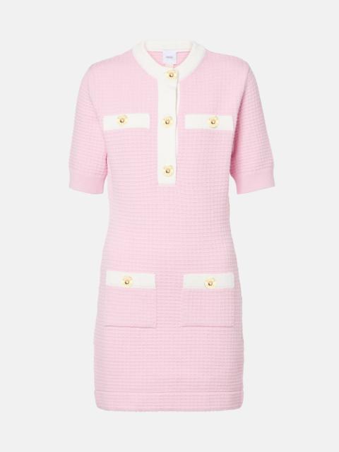 PATOU Waffle-knit cotton minidress