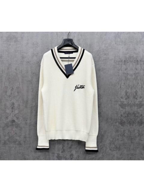 Louis Vuitton Louis Vuitton Heavyweight Ribbed Sweater with Embroidered LV Logo