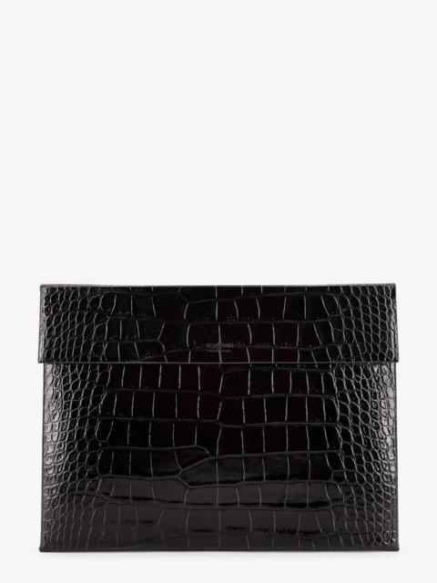 TOM FORD Tom Ford Crocodile-Print Leather Document Holder