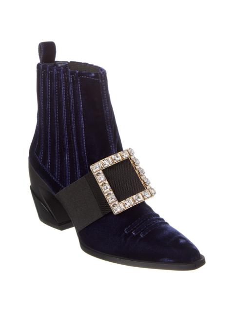 Roger Vivier Roger Vivier Tex Strass Velvet Boot