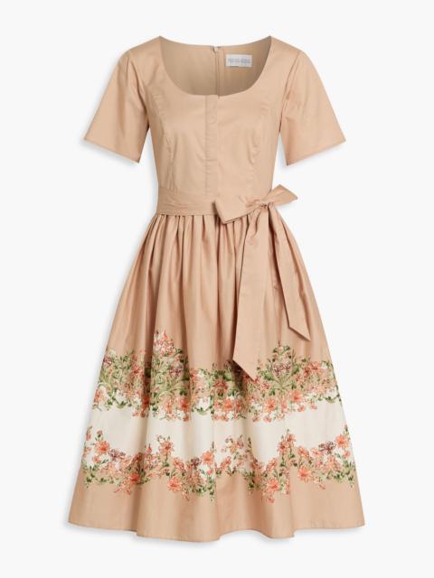 Other Designers Floral-print cotton-blend poplin dress