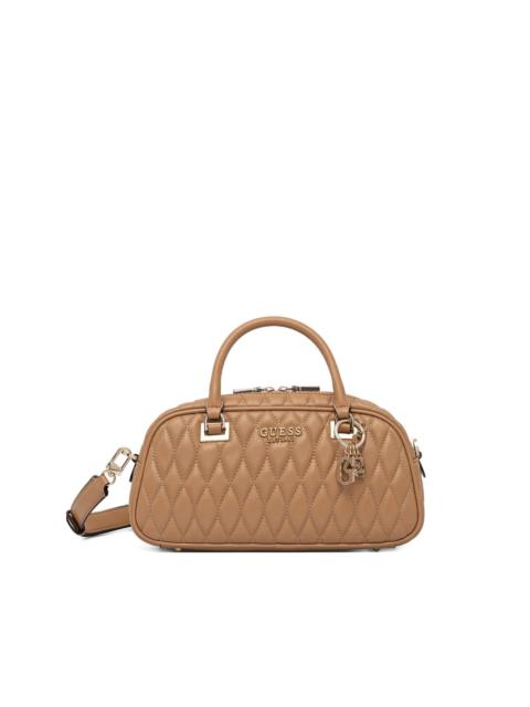 GUESS USA Valla quilted charm tote bag